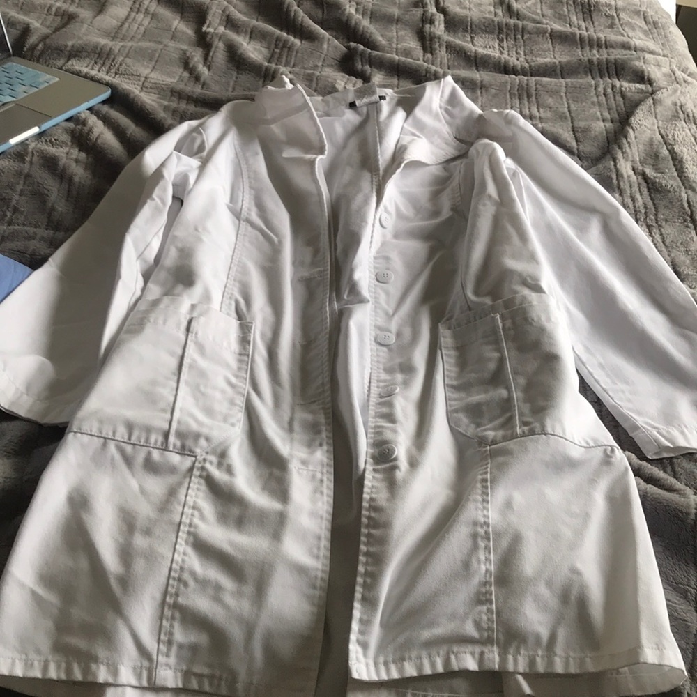 Cherokee while lab coat